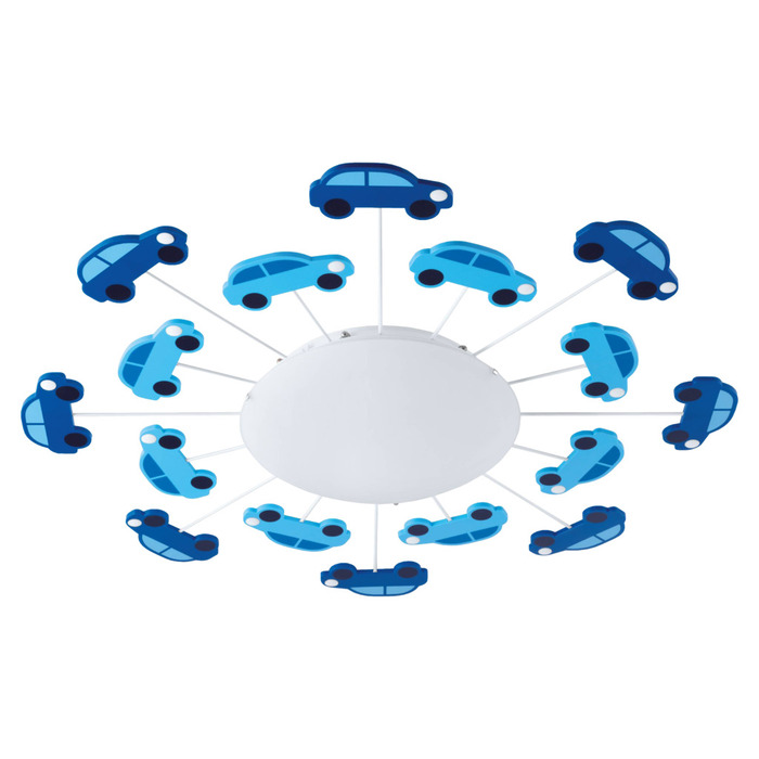Eglo Viki 1 loftlampe med blå biler Ø63 cm